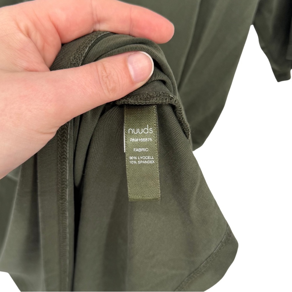 Nuuds FULL SET Original Biker Short and Oversized T-Shirt Darkest Olive‎ Medium - Picture 8 of 14